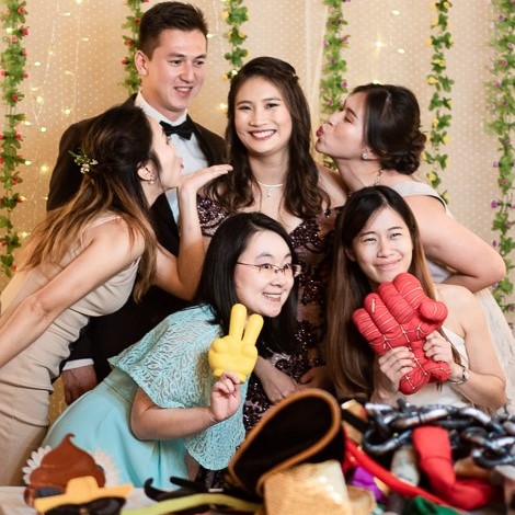 This image is a sample image of photo booth print captured by Jolly and Miki Photo booth service